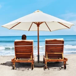 Costway 22 Lbs Round Resin Patio Umbrella Base Stand Holder W/ Adjustable Knob -Costway GUEST cdc71f3a 6134 4eec a573 1eec8f7df75f