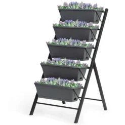 Costway 4 FT Vertical Raised Garden Bed 5-Tier Planter Box For Patio Balcony Flower Herb 16 Costway 4 FT Vertical Raised Garden Bed 5-Tier Planter Box For Patio Balcony Flower Herb -Costway GUEST cde50ef5 f92a 4a22 a88c c093e0a7c7d4