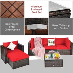 Costway 6PCS Patio Rattan Furniture Set Cushion Sofa Coffee Table 19 Costway 6PCS Patio Rattan Furniture Set Cushion Sofa Coffee Table -Costway GUEST ce8895b3 593d 4092 adf5 f0c6a6e8bab1
