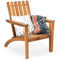 Costway Patio Acacia Wood Adirondack Chair Lounge Armchair Durable Outdoor Garden Yard 16 Costway Patio Acacia Wood Adirondack Chair Lounge Armchair Durable Outdoor Garden Yard -Costway GUEST cf155b80 2d33 4ed4 a162 fa2c43294080