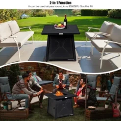 Costway 30'' Square Propane Gas Fire Pit Table 50,000 BTU W/ Waterproof Cover Lava Rock -Costway GUEST d010c005 5a4a 4881 aa35 e7bdb678203e