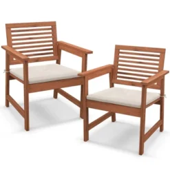 Costway Outdoor Dining Chair Patio Solid Wood Chairs With Comfortable Cushions 17 Costway Outdoor Dining Chair Patio Solid Wood Chairs With Comfortable Cushions -Costway GUEST d063a7d8 ca07 44de b4a8 bc24ec902a85