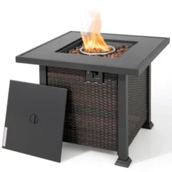 Costway 32'' Propane Fire Pit Table 50,000 BTU Square Firepit Heater W/ Lava Rocks Cover 18 Costway 32'' Propane Fire Pit Table 50,000 BTU Square Firepit Heater W/ Lava Rocks Cover -Costway GUEST d1623c95 19c6 4068 a0bf c4700ec8c0dc
