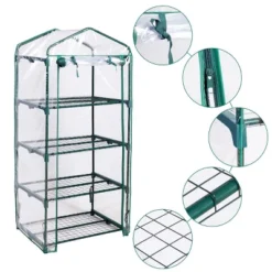 Costway Portable Mini Walk In Outdoor 4 Shelves Greenhouse 12 Costway Portable Mini Walk In Outdoor 4 Shelves Greenhouse -Costway GUEST d19f676e b58a 48ee b0c6 a911d43d637b