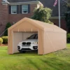 Costway 10x20FT Patio Heavy Duty Carport Garage Removable Sidewall Zippered Door Outdoor