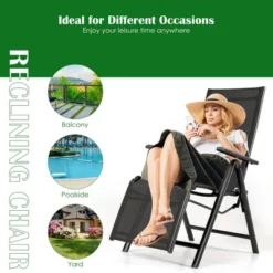 Costway Outdoor Foldable Reclining Chair Aluminum Frame 7-Position Adjustable 16 Costway Outdoor Foldable Reclining Chair Aluminum Frame 7-Position Adjustable -Costway GUEST d2158aab 1a8f 4072 866f ad5dc62c17f1