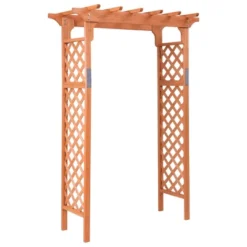 Costway Arbor Over 7FT High Wooden Garden Arch Trellis Pergola Outdoor Patio Plant -Costway GUEST d23737fa 3798 4dc3 8d5e 8efef9812de3