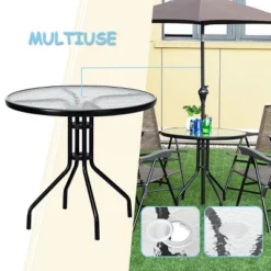 Costway 5PC Bistro Outdoor Patio Furniture Set Glass Table W/4 Folding Adjustable Chairs 15 Costway 5PC Bistro Outdoor Patio Furniture Set Glass Table W/4 Folding Adjustable Chairs -Costway GUEST d2a25972 d83f 4dc6 9571 853b7b3e3fce 1