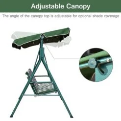 Costway Loveseat Patio Canopy Swing Glider Hammock Cushioned Steel Frame Outdoor Green 10 Costway Loveseat Patio Canopy Swing Glider Hammock Cushioned Steel Frame Outdoor Green -Costway GUEST d2b5419f bbda 4b81 823b 5027795b2e07