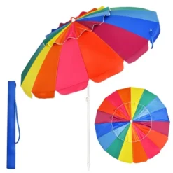 Costway 8 FT Beach Umbrella Outdoor Tilt Sunshade Sand Anchor W/Carry Bag -Costway GUEST d2b6e30c b492 448d 9af2 309f281b83f0