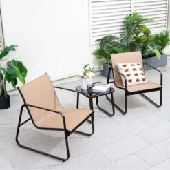 Costway 3 Pieces Patio Conversation Set Outdoor Metal Chair & Table Tempered Glass Top 17 Costway 3 Pieces Patio Conversation Set Outdoor Metal Chair & Table Tempered Glass Top -Costway GUEST d2cc1a16 8d9c 4d7d 8111 41a30091fbc4
