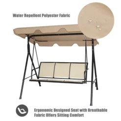 Costway Outdoor Patio Swing Canopy 3 Person Canopy Swing Chair Patio Hammock Brown 12 Costway Outdoor Patio Swing Canopy 3 Person Canopy Swing Chair Patio Hammock Brown -Costway GUEST d2d95b28 c233 4eb2 9ee6 3250f635bc34