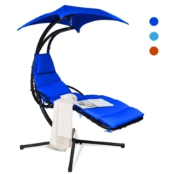 Costway Hanging Swing Chair Hammock Chair W/ Pillow Canopy Stand BlueNavyOrange 22 Costway Hanging Swing Chair Hammock Chair W/ Pillow Canopy Stand BlueNavyOrange -Costway GUEST d3ebfb26 203b 498d bec2 5a19952e6def