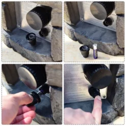 Costway 28'' Propane Gas Fire Pit Outdoor 40,000 BTU Stone Finish Lava Rocks Cover BrownGrey -Costway GUEST d3ee5bb1 a75b 4b30 805a 3dc0dfa8e62c