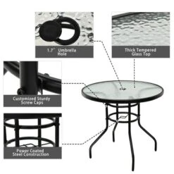 Costway 32'' Patio Round Table Tempered Glass Steel Frame Outdoor Pool Yard Garden 11 Costway 32'' Patio Round Table Tempered Glass Steel Frame Outdoor Pool Yard Garden -Costway GUEST d544ef06 cffb 440f 9d2b 7748a3f6e8d3