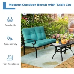 Costway 2PCS Patio Loveseat Bench Table Furniture Set Cushioned Chair 16 Costway 2PCS Patio Loveseat Bench Table Furniture Set Cushioned Chair -Costway GUEST d5ade6b0 a409 4e5c 8656 1215b4fca5c7