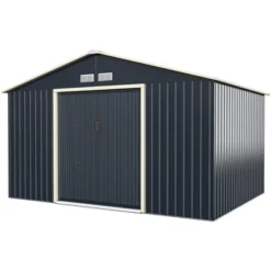 Costway Metal Storage Shed For Garden And Tools W/Sliding Double Lockable Doors -Costway GUEST d5d2dcc5 7a8e 4310 b4e0 437e5c455609