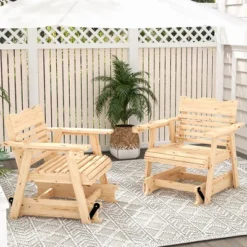 Costway Patio Outdoor Wood Slat Rocking Chair Porch Rocker Curved Seat 330 Lbs -Costway GUEST d68ec26d 08c3 4218 88cd 679cc39eceb4