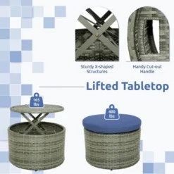 Costway Patio Rattan Daybed Outdoor Sectional Seating With Side Table & Retractable Canopy -Costway GUEST d85ab5e5 835b 4225 8a0b 2975f22df251