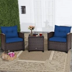 Costway 3PCS Patio Rattan Furniture Set Cushioned Conversation Set Sofa 25 Costway 3PCS Patio Rattan Furniture Set Cushioned Conversation Set Sofa -Costway GUEST d90c8a52 aba5 429a a702 dba4de3749b0