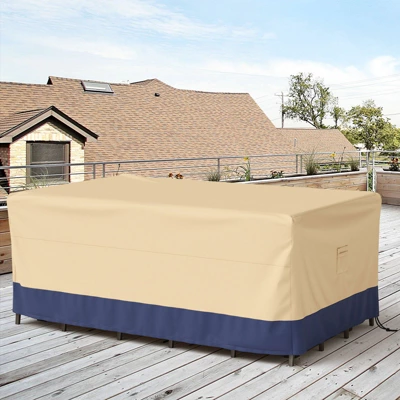 Costway Patio 90''x50'' Dining Set Cover Rectangle Table Chair Waterproof Handle Air Vent 4 Costway Patio 90''x50'' Dining Set Cover Rectangle Table Chair Waterproof Handle Air Vent - Image 4