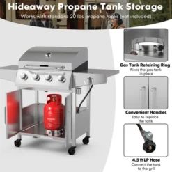 Costway 5-Burner Propane Gas BBQ Grill WithSide Burner,Thermometer,Prep Table 50000 BTU 14 Costway 5-Burner Propane Gas BBQ Grill WithSide Burner,Thermometer,Prep Table 50000 BTU -Costway GUEST daf66e41 e579 474b a9de 9e4ab7684b10