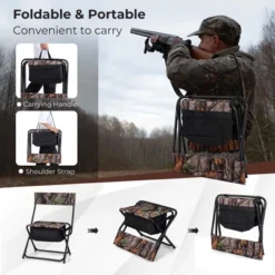 Costway Folding Hunting Chair Foldable Portable Fishing Stool With Storage Pocket -Costway GUEST db243190 3c35 491f bd0c 9317fc1c92d3