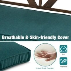 Costway Outdoor Garden Park Bench With Padded Cushion Wood Grain Coated Heavy Duty Frame 12 Costway Outdoor Garden Park Bench With Padded Cushion Wood Grain Coated Heavy Duty Frame -Costway GUEST db4886c7 b0c2 45de a84a 68e01014660f