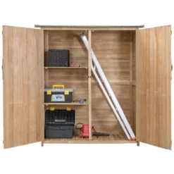 Costway Garden Outdoor Wooden Storage Shed Cabinet Double Doors Fir Wood Lockers 8 Costway Garden Outdoor Wooden Storage Shed Cabinet Double Doors Fir Wood Lockers -Costway GUEST db9fffe5 fdd1 4099 8e1f daca45d870c7