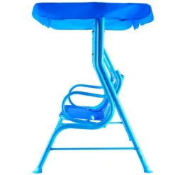Costway Kids Patio Swing Chair Children Porch Bench Canopy 2 Person Yard Furniture Blue -Costway GUEST dbf9855a bbfe 400d 97a3 e7675ef6a730