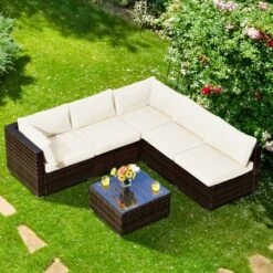 Costway 6PCS Patio Rattan Furniture Set Cushioned Sofa Coffee Table Garden 23 Costway 6PCS Patio Rattan Furniture Set Cushioned Sofa Coffee Table Garden -Costway GUEST dc235d63 ed4f 4be0 90b5 62d9b9d40c76