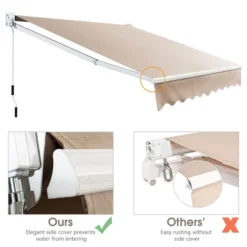 Costway 10' X 8' Retractable Awning Patio Sun Shade W/Crank Handle 14 Costway 10' X 8' Retractable Awning Patio Sun Shade W/Crank Handle -Costway GUEST dc882d5d c8c4 428e 8657 a0422a929410