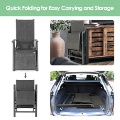 Costway Outdoor Foldable Reclining Padded Chair Aluminum Frame Adjustable 15 Costway Outdoor Foldable Reclining Padded Chair Aluminum Frame Adjustable -Costway GUEST dca729bb 6568 474e bb09 9baf7d91b2d7