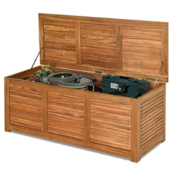 Costway 47 Gallon Deck Storage Acacia Wood Organization Toys Cushions Tools -Costway GUEST dcaa0b69 1574 4cc9 9549 b713b0896b14