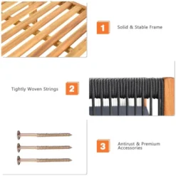 Costway 3PCS Patio Sofa Furniture Set Thick Cushion Acacia Wood -Costway GUEST dd2f543e 3878 4040 82b6 61094de87fe7