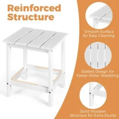 Costway 3PCS Patio Adirondack Chair Side Table Set Solid Wood Garden Deck White 14 Costway 3PCS Patio Adirondack Chair Side Table Set Solid Wood Garden Deck White -Costway GUEST de1c3d25 bb20 493e aac7 0143ebfbb094