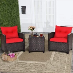 Costway 3PCS Patio Rattan Furniture Set Cushioned Conversation Set Sofa 28 Costway 3PCS Patio Rattan Furniture Set Cushioned Conversation Set Sofa -Costway GUEST de230703 2447 458c 8290 fe3cf6dcadd0