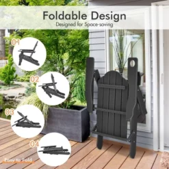 Costway HDPE Patio Folding Adirondack Chair Ottoman Set Footrest All-Weather -Costway GUEST de7ab2dc b9f3 443d b57c 2de926756e6a