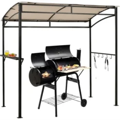 Costway 7'x4.5' Grill Gazebo Outdoor Patio Garden BBQ Canopy Shelter Storage Hook -Costway GUEST de91b85a 8ec4 4050 8100 dfd69e30e26c