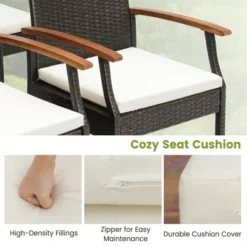 Costway 7PCS Patio Dining Set Cushion Acacia Wood Armrests Table With Umbrella Hole 10 Costway 7PCS Patio Dining Set Cushion Acacia Wood Armrests Table With Umbrella Hole -Costway GUEST df6e45ef 074f 49c2 a478 f40572e446cc 1