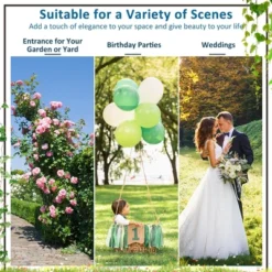 Costway Garden Arch Arbor Trellis Pergola 7.5 Ft Metal Archway For Climbing Plants Party -Costway GUEST dfe20f1c 6c2d 425a 9199 752ec5baaae6