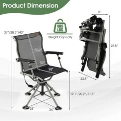 Costway 360 Degree Silent Swivel Hunting Chair W/ All-terrain Feet Pads Support 400 LBS 17 Costway 360 Degree Silent Swivel Hunting Chair W/ All-terrain Feet Pads Support 400 LBS -Costway GUEST e0ed4fed 29a4 4182 8c9f d46564914c9b