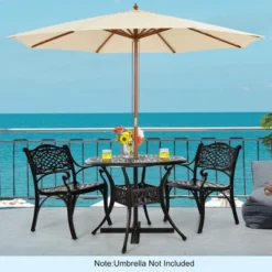 Costway 3 PCS Patio Dining Bistro Set Cast Aluminum Round Patio Table W/Chairs 10 Costway 3 PCS Patio Dining Bistro Set Cast Aluminum Round Patio Table W/Chairs -Costway GUEST e121784d 5c64 4982 acbc 3b34b0c15b5f