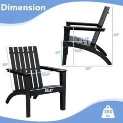 Costway Patio Adirondack Chair Acacia Wood Lounge Armrest Garden Deck WhiteBlackGray -Costway GUEST e15c4054 fc8f 4e40 a2b6 27de50a896f0