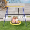 Costway Metal A-Frame Swing Stand Heavy Duty Extra Swing Frame W/Ground Stakes For Backyard
