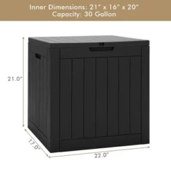 Costway 30 Gallon Deck Box Storage Container Seating Tools Organization Deliveries -Costway GUEST e2400f9e aaa8 4113 ad32 597c4504319e
