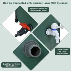 Costway 100 Gallon Portable Rain Barrel Water Collector Collapsible Tank W/Spigot Filter -Costway GUEST e336450c 67e2 4a13 8df8 b1002988062a