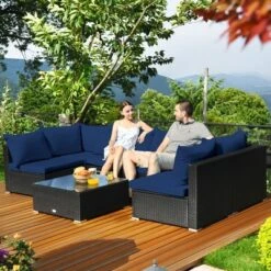 Costway 7PCS Patio Rattan Sofa Set Sectional Conversation Furniture Set Garden -Costway GUEST e37a9ec5 a387 4262 af89 4cbf6b2deda9 1
