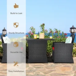 Costway 3PCS Patio Rattan Furniture Set Cushion Sofa Armrest Garden Deck 18 Costway 3PCS Patio Rattan Furniture Set Cushion Sofa Armrest Garden Deck -Costway GUEST e4845663 f974 4d78 97e0 8d5ac0edd49c