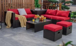 Costway 8PCS Patio Rattan Furniture Set Space-Saving Storage Cushion BlackTurquoiseNavy Cover 29 Costway 8PCS Patio Rattan Furniture Set Space-Saving Storage Cushion BlackTurquoiseNavy Cover -Costway GUEST e4dc6dad 3a6e 47b3 84de 65feb4307afc